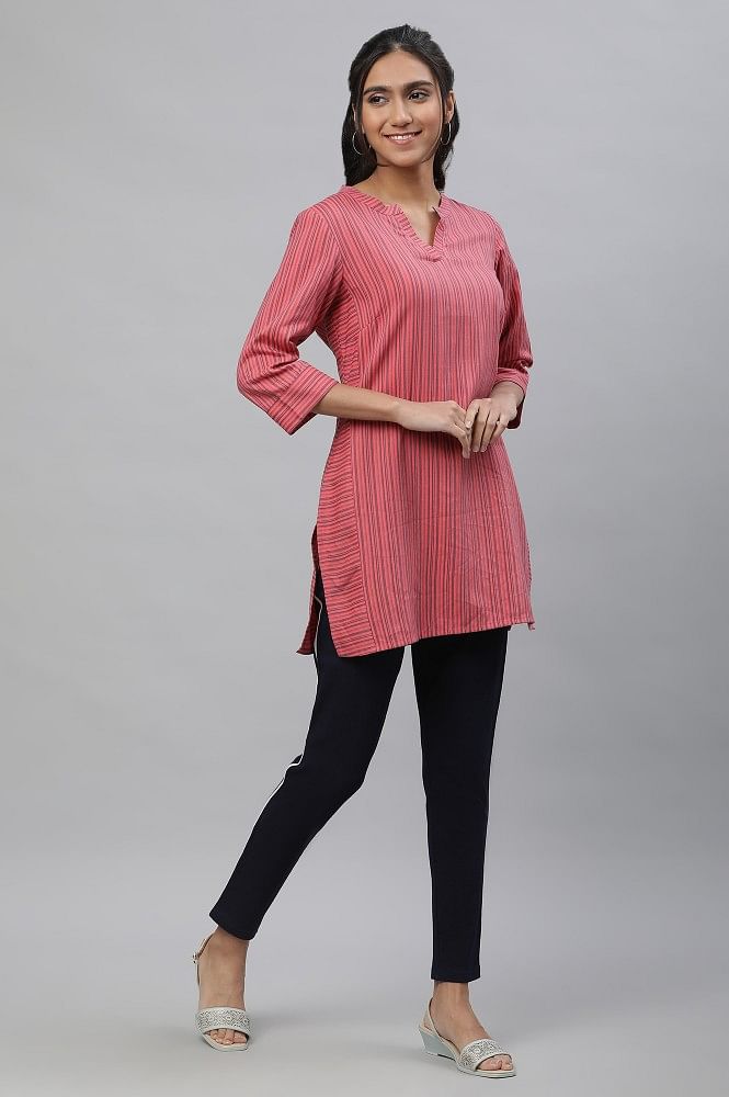 Casual Wear Printed V Neck Ladies Cotton Kurti With Pant at Rs 620/piece in  Jaipur